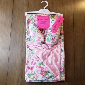 NWT Betsey Johnson Baby Blanket w/ Support Pillow
